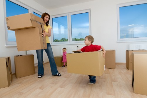 Careful packing for fragile items during flat removals